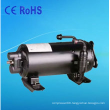 Horizontal compressor for auto car vehicle rail defense marine aircon system